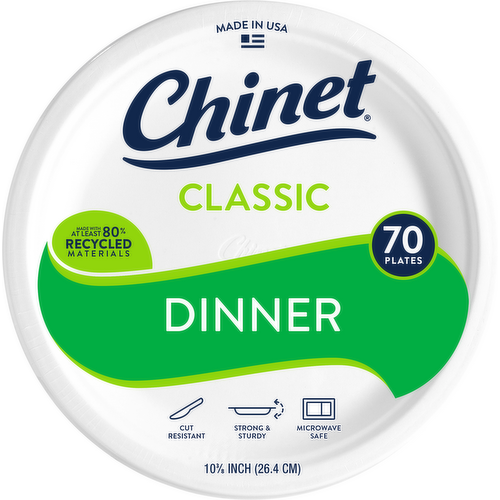 Chinet Classic White Dinner Plates 10 inch