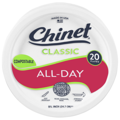 Chinet Classic All-Day Plates 9.75 inch