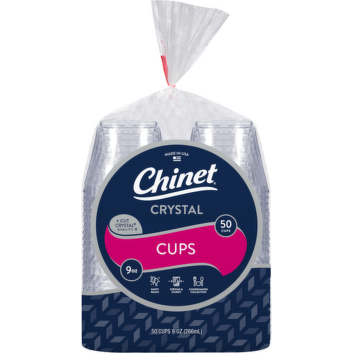 Chinet Cut Crystal Cups 9 oz