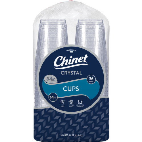 Chinet Cut Crystal Cups 14 oz