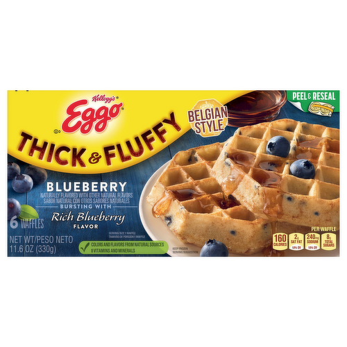 Eggo Thick & Fluffy Blueberry Waffles