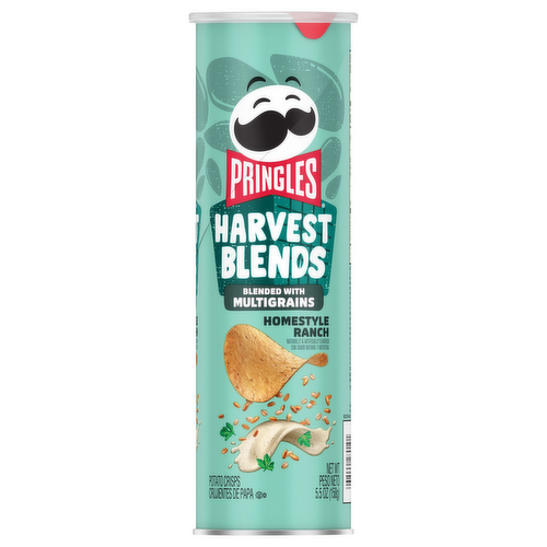 Pringles Harvest Blends Homestyle Ranch Multigrain Potato Crisps Chips