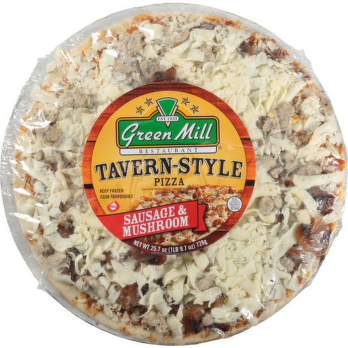 Green Mill Tavern-Style Sausage & Mushroom Pizza