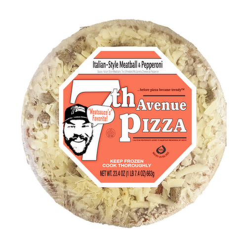 7th Avenue Pizza Italian-Style Meatball & Pepperoni Pizza