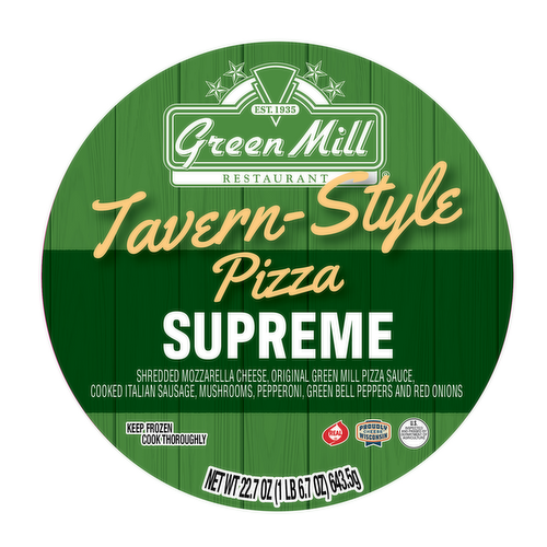 Green Mill Restaurant Tavern-Style Supreme Pizza