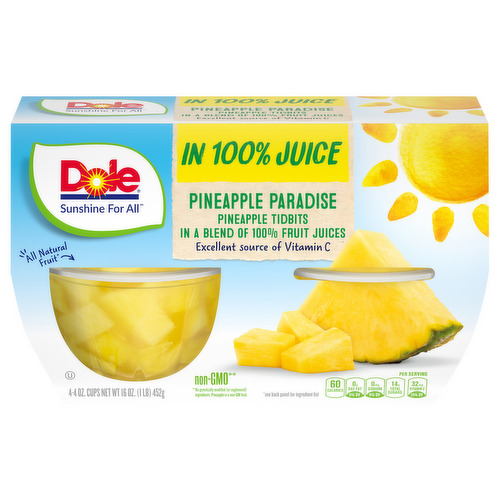 Dole Pineapple Tidbits in 100% Pineapple Juice