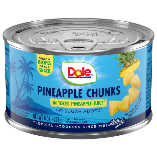 Dole Pineapple Chunks in 100% Pineapple Juice