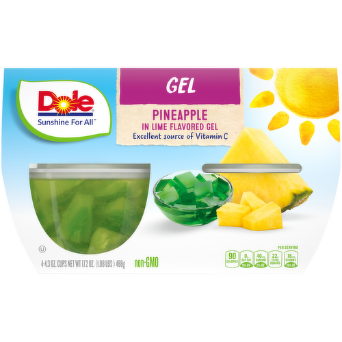Dole Gel Pineapple in Lime Flavored Gel