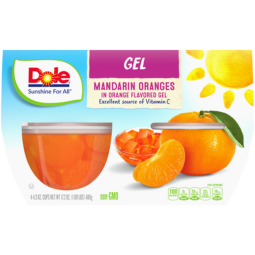 Dole Gel Mandarin Oranges in Orange Flavored Gel
