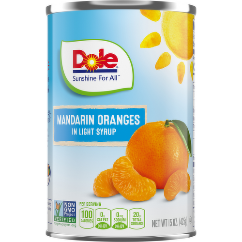 Dole Mandarin Oranges Whole Segments in Light Syrup