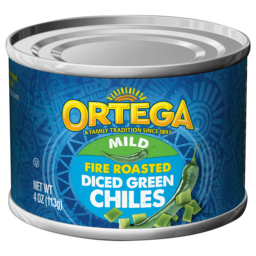 Ortega Fire Roasted Mild Diced Green Chiles