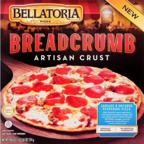 Bellatoria Breadcrumb Artisan Crust Sausage & Pepperoni Pizza