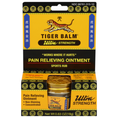 Tiger Balm Ultra Strength Pain Relieving Ointment