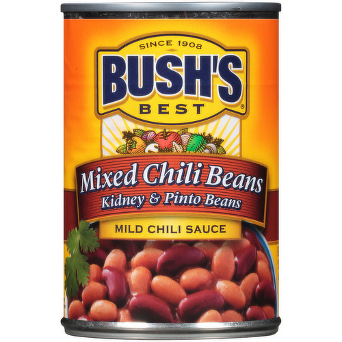 Bush's Best Mixed Chili Beans Kidney & Pinto Beans in Mild Chili Sauce