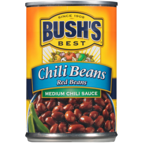 Bush's Best Chili Beans Red Beans in Medium Chili Sauce