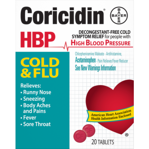 Coricidin HBP Cold & Flu Tablets