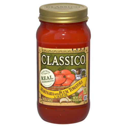 Classico Marinara Pasta Sauce with Plum Tomatoes & Olive Oil