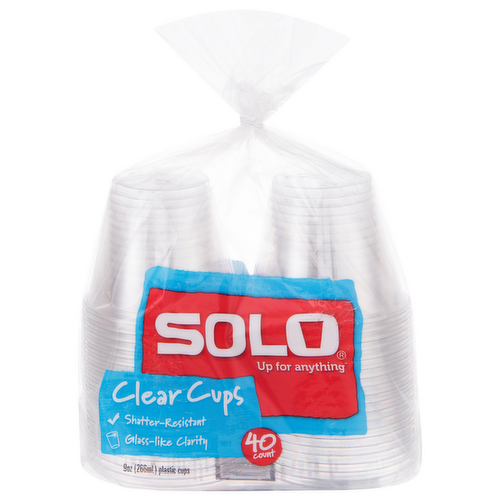 Solo Clear Plastic Cups 9 oz