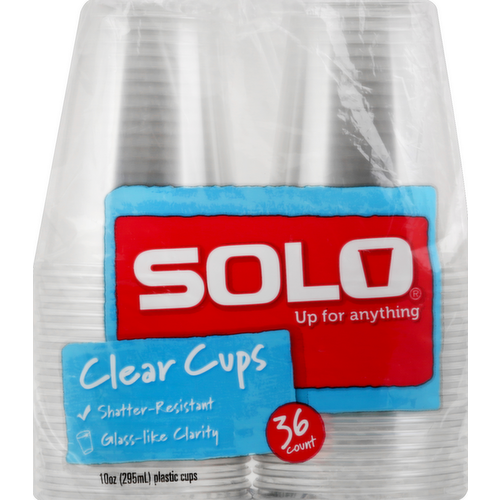 Solo Clear Plastic Cups 10 oz