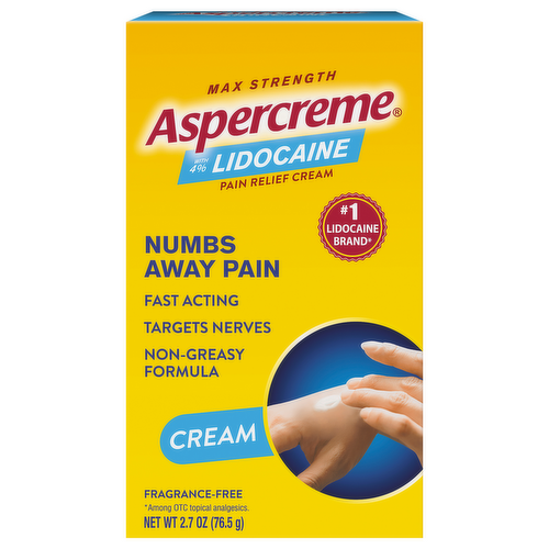 Aspercreme Max Strength with Lidocaine Pain Relief Cream