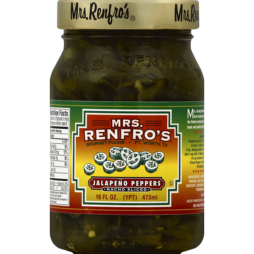 Mrs. Renfro's Nacho Sliced Jalapeno Peppers