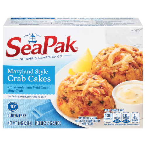 SeaPak Maryland Style Crab Cakes with Lemon Remoulade Sauce