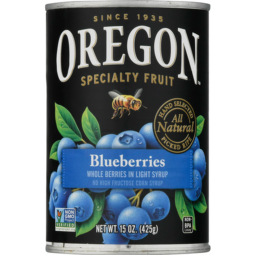 Oregon Fruit Products Blueberries in Light Syrup