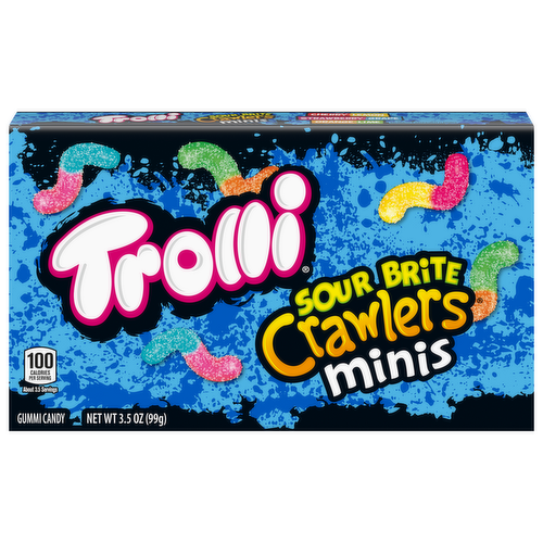 Trolli Sour Brite Crawlers Minis Gummi Candy Theater Box