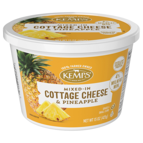 Kemps Pineapple 4% Cottage Cheese