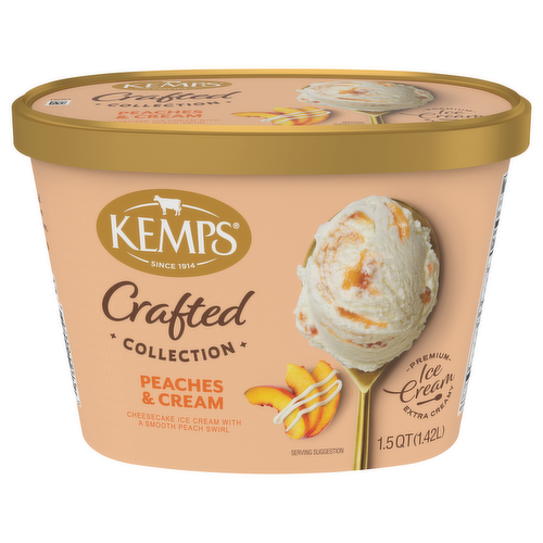 Kemps Crafted Collection Peaches & Cream Ice Cream