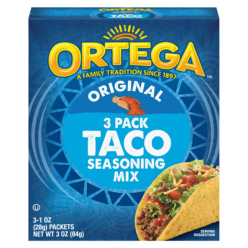 Ortega Original Taco Seasoning Mix 3 Pack