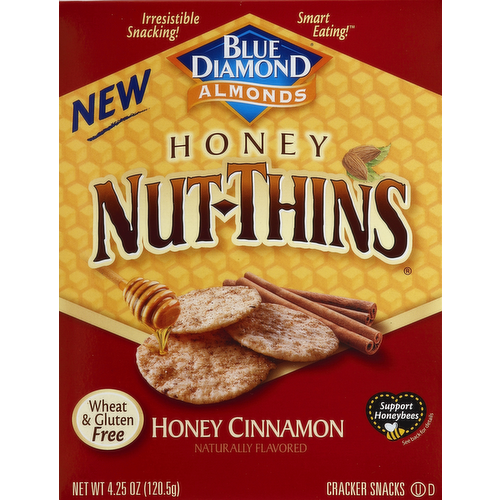 Blue Diamond Honey Cinnamon Almond Nut Thins Rice Crackers