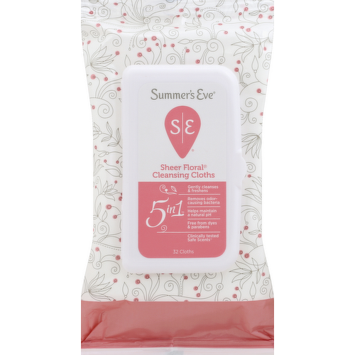 Summer's Eve Sheer Floral Cleansing Cloths