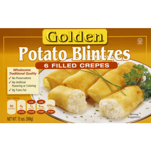 Golden Kosher Potato Blintzes