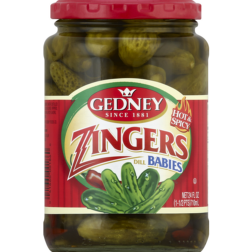 Gedney Zingers Babies Hot & Spicy Baby Dill Pickles