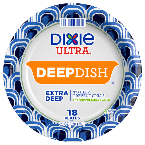 Dixie Ultra Deep Dish Paper Plates 9.16 inch