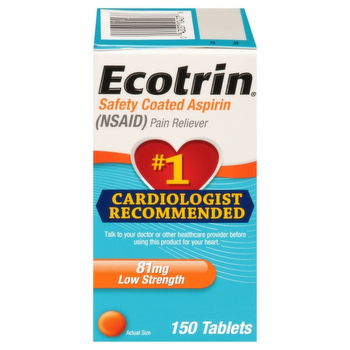 Ecotrin Low Strength Safty Coated Aspirin Tablets