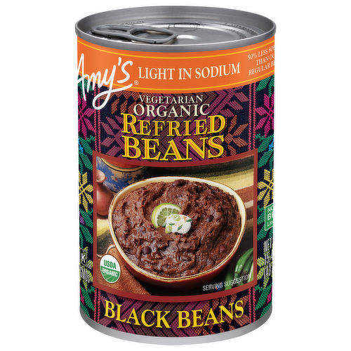 Amy's Organic Light in Sodium Vegetarian Refried Black Beans