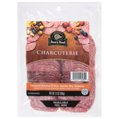 Boar's Head Charcuterie Bianca D'Oro Uncured Italian Dry Salame