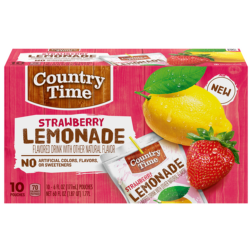 Country Time Strawberry Lemonade Drink Pouches