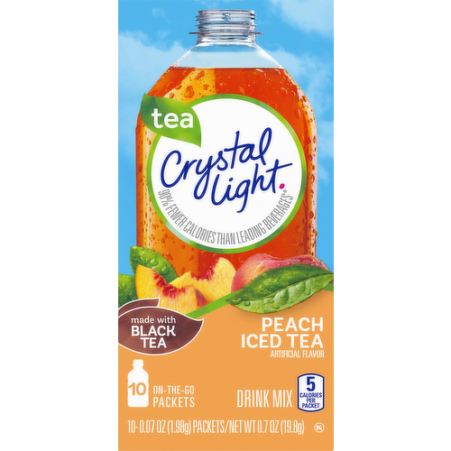 Crystal Light Peach Iced Tea Powder Drink Mix