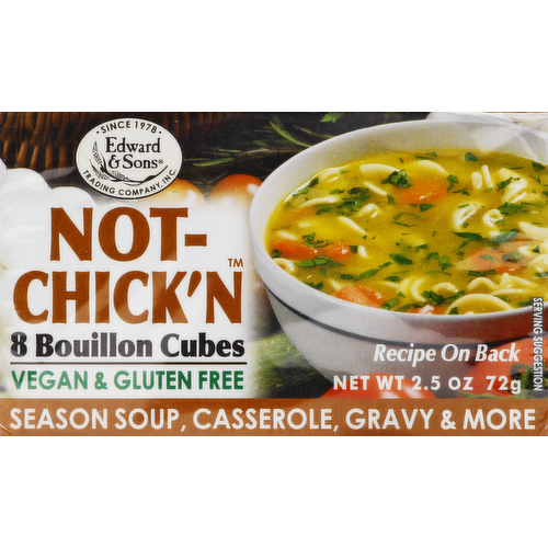 Edward & Sons Not Chick'n Plant-Based Bouillon Cubes