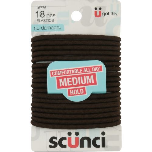 Scunci No Damage Large Brown Hair Elastics