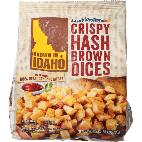 Lamb Weston Grown in Idaho Crispy Hash Brown Potato Dices