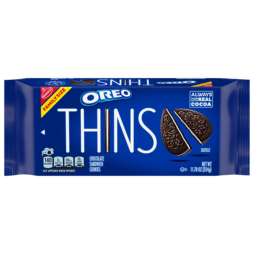 Oreo Thins Chocolate Sandwich Cookies Family Size