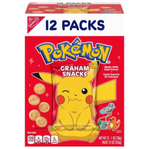 Nabisco Pokemon Graham Snacks Snack Packs