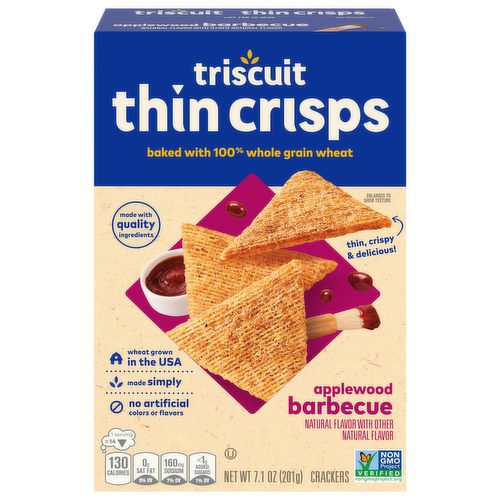 Nabisco Triscuit Thin Crisps Applewood Barbecue Crackers