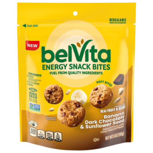 belVita Energy Snack Bites Banana, Dark Chocolate & Sunflower Seed