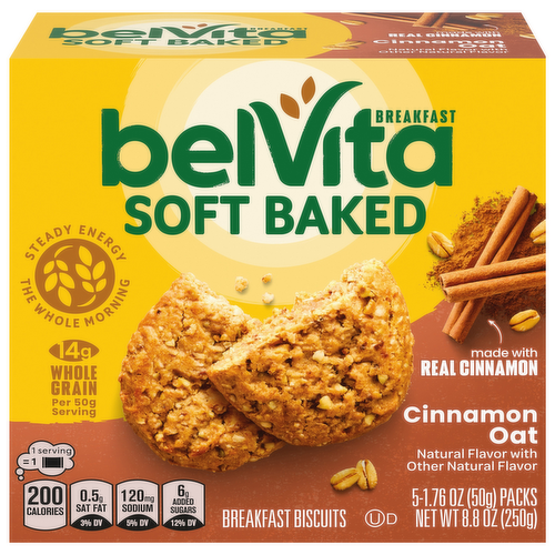 belVita Soft Baked Cinnamon Oat Breakfast Biscuits