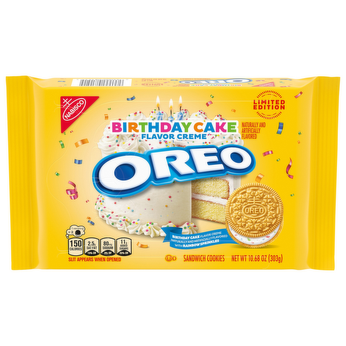 Oreo Birthday Cake Golden Sandwich Cookies
